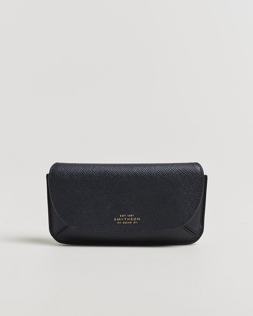 Smythson Panama Hard Sunglasses Case Navy – Blauw