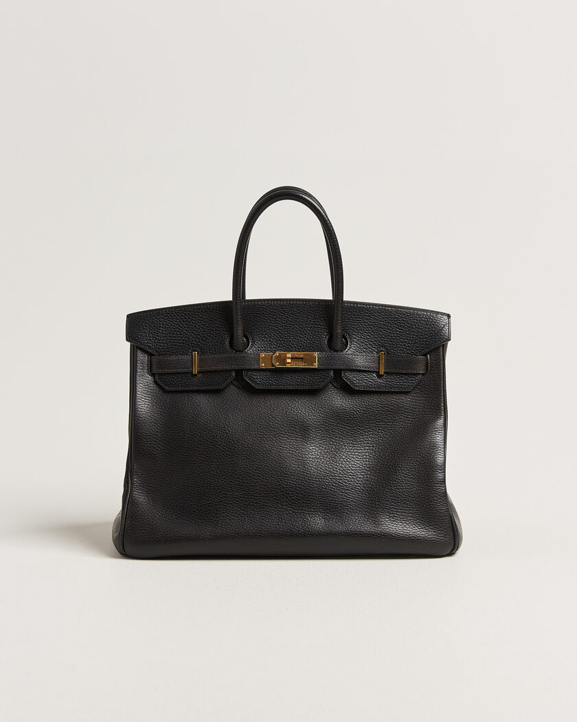 Hermès Pre-Owned Birkin 35 Retourné Ardennes Leather Black – Zwart