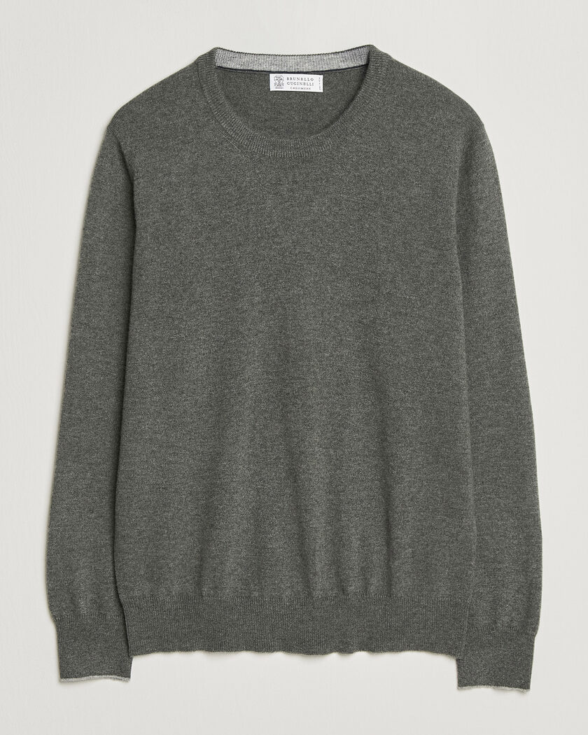 Brunello Cucinelli 2 Ply Cashmere Pullover Forest Green – Groen
