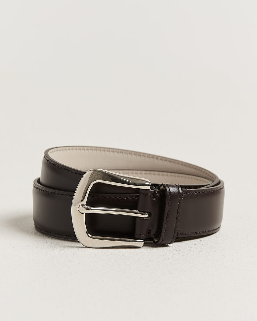 Brunello Cucinelli Calf Leather Belt Dark Brown – Bruin