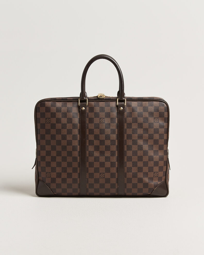 Louis Vuitton Pre-Owned Porte Documents Voyage Damier Ebene – Bruin