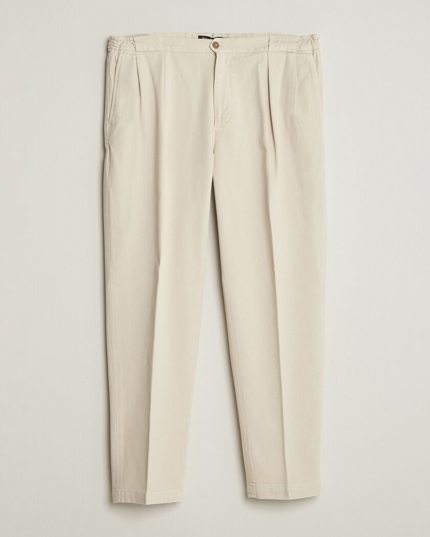 Briglia 1949 Portobello Loose Fit Cotton Trousers Ecru – Wit