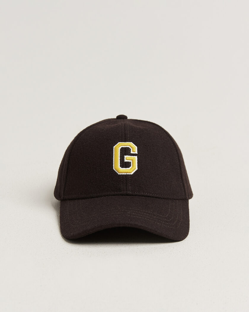 Gant G Badge Wool Melton Cap Charred Wood Brown – Bruin