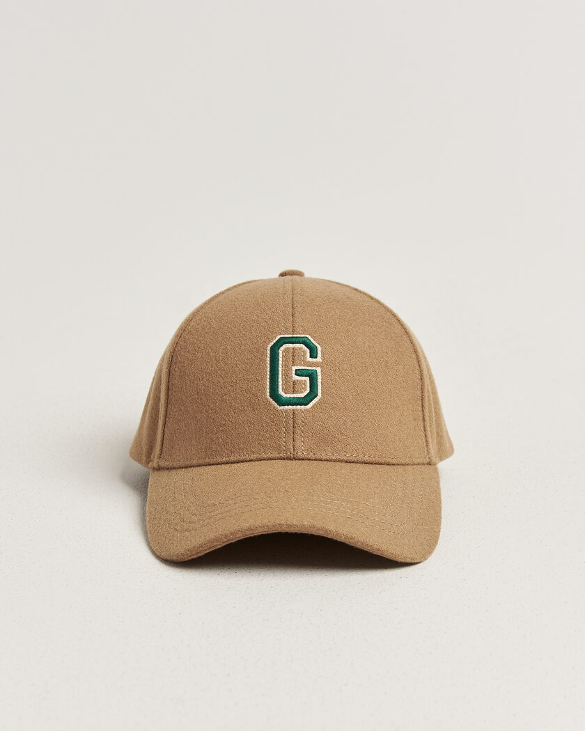 Gant G Badge Wool Melton Cap Autumn Yellow – Beige
