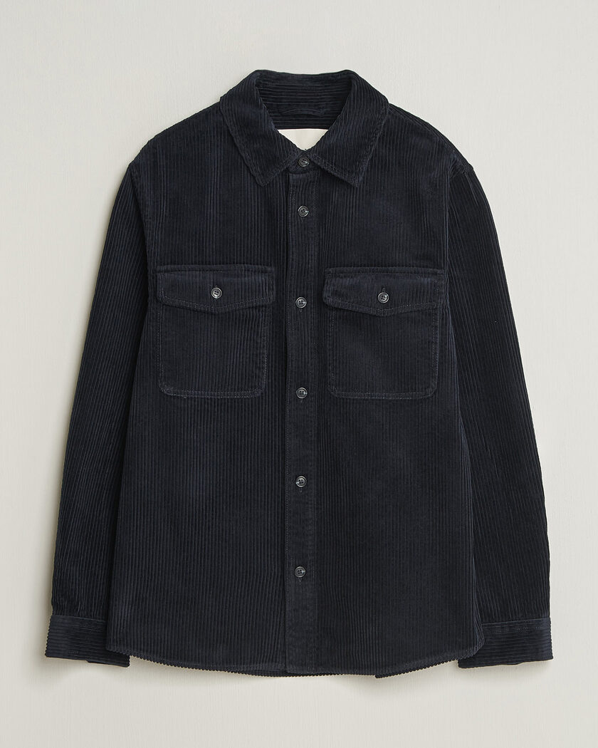  Gant Regular Fit Corduroy Overshirt Evening Blue – Blauw