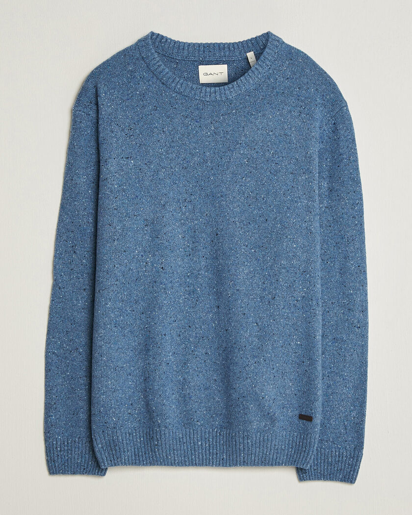 Gant Neps Wool Crew Neck Sweater Blue Horizon – Blauw