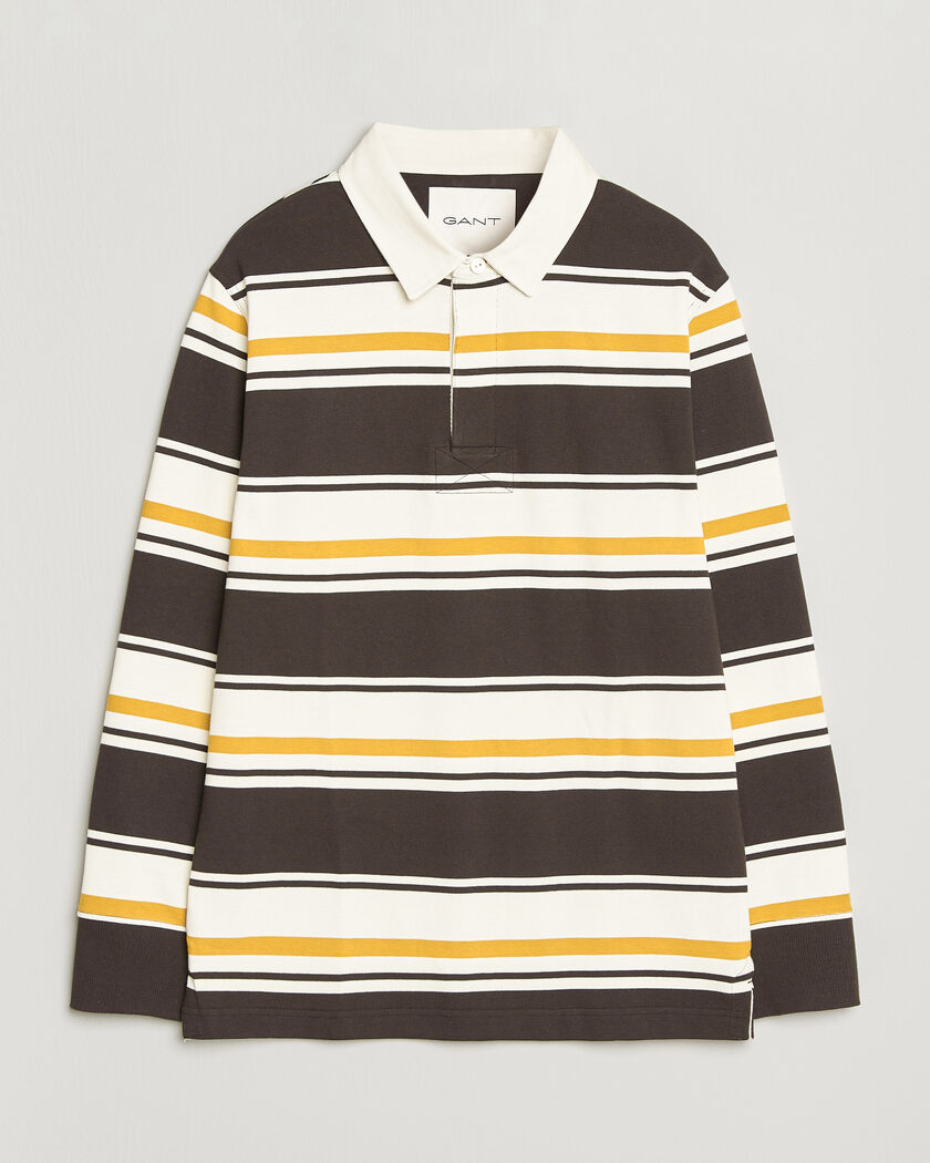 Gant Striped Heavy Rugger Charred Wood Brown – Meerkleurig