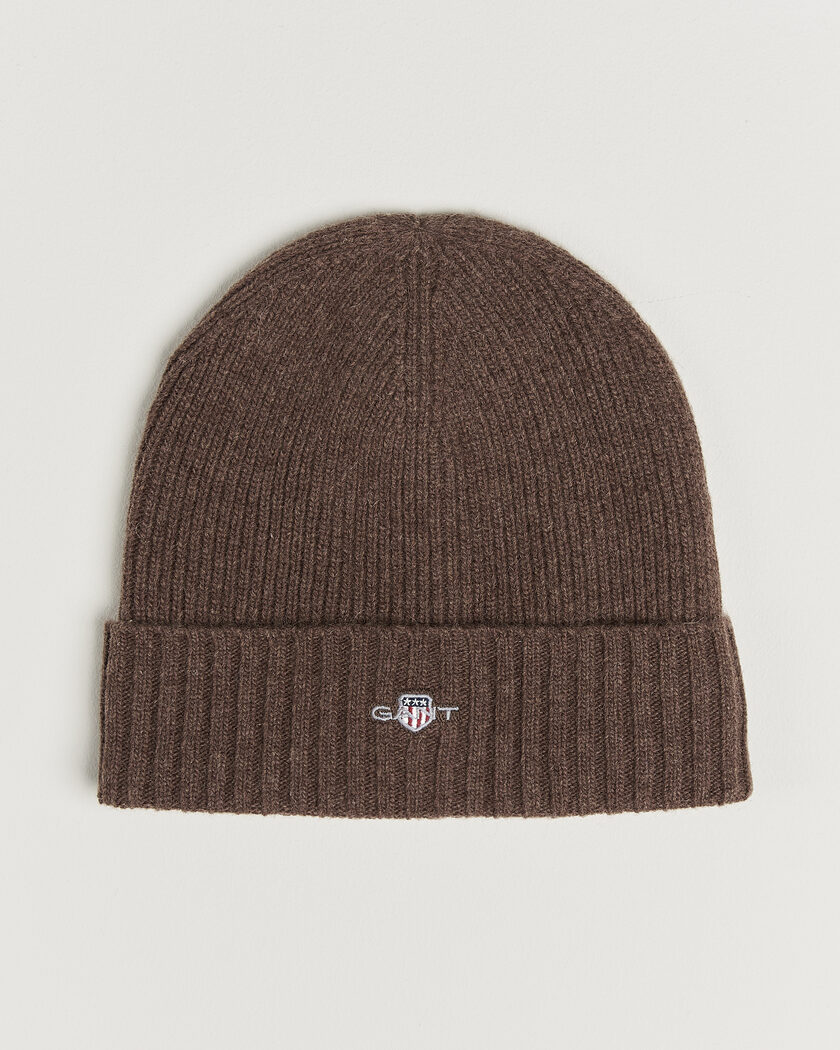 Gant Wool Beanie Shadow Brown – Bruin