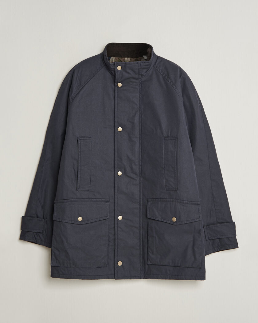 Gant Waxed Double Decker Jacket Evening Blue – Blauw