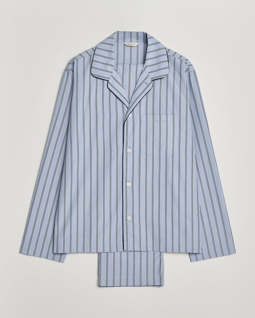 Gant Poplin Striped Pyjama Set Light Blue – Blauw