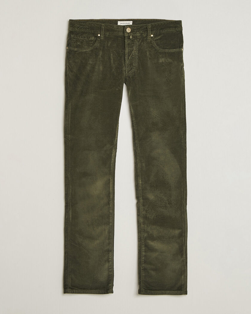 Jacob Cohën Bard 5-Pocket Medium Corduroy Trousers Green – Groen