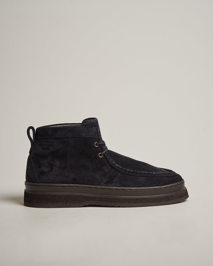 Gant Blistown Shearling Suede Moc Toe Boot Marine – Blauw
