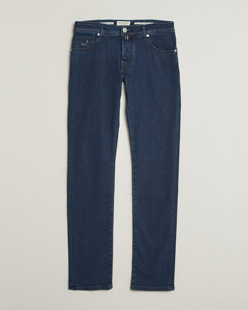 Jacob Cohën Nick Slim Fit Washed Stretch Jeans Dark Blue – Blauw