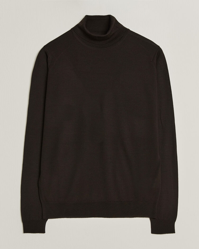 John Smedley Cherwell Extra Fine Merino Rollneck Faulkner Brown – Bruin