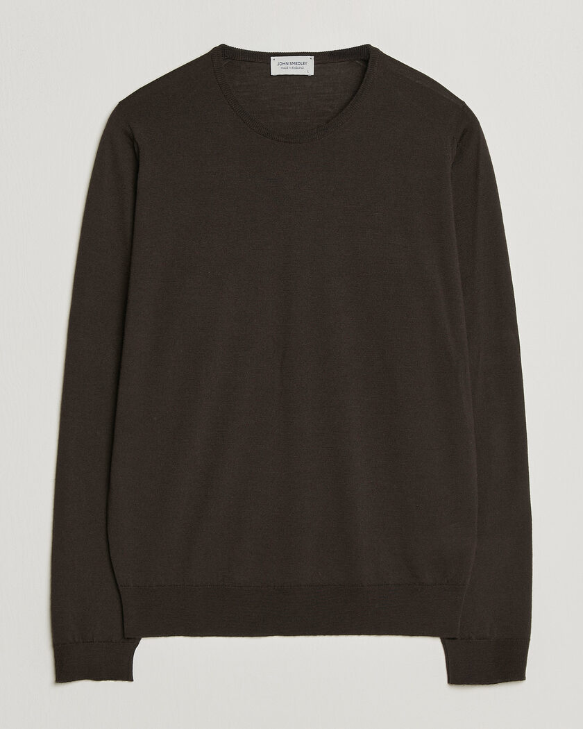 John Smedley Lundy Extra Fine Merino Crew Neck Faulkner Brown – Bruin