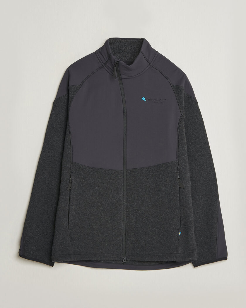 Klättermusen Balderus Wool Fleece Hood Jacket Black – Zwart