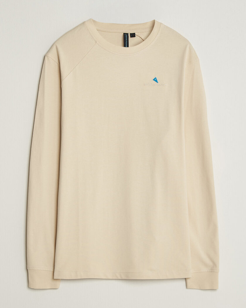 Klättermusen Root Long Sleeve Logo T-Shirt Clay – Wit
