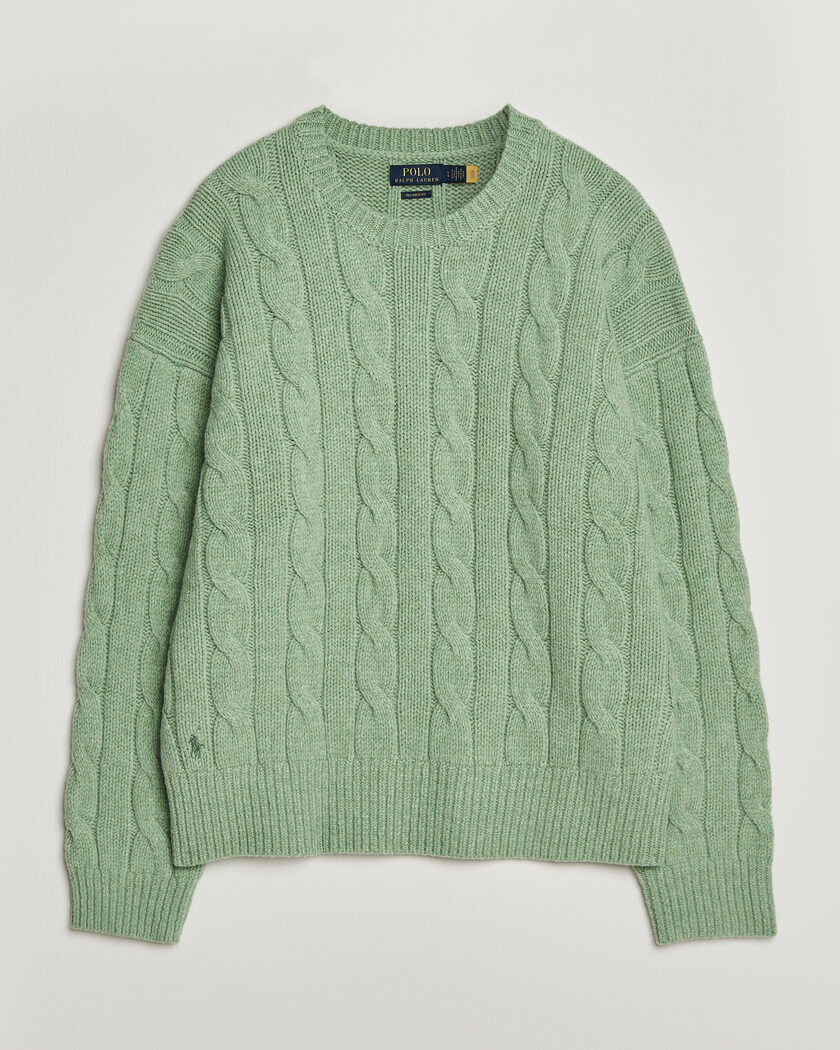 Polo Ralph Lauren Exploded Cabel Sweater Sprouting Green – Groen