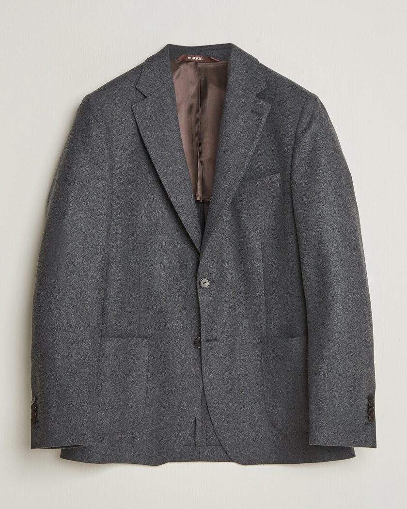 Morris Flannel Suit Blazer Grey – Grijs