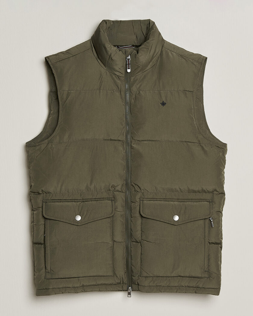 Morris Lennox Puffer Vest Olive – Groen