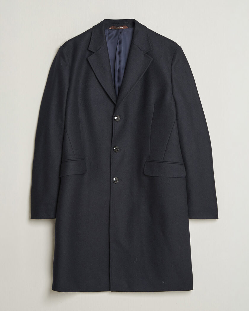 Morris Ben Wool Coat Navy – Blauw