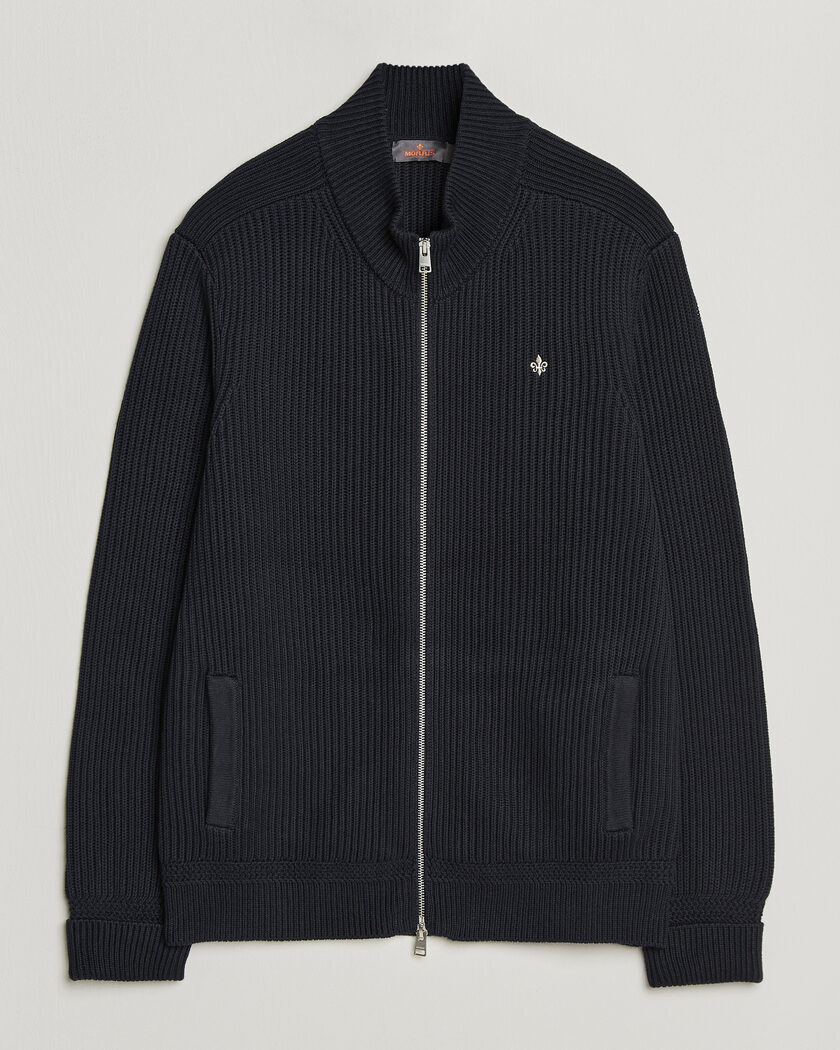 Morris Duncan Zip Cardigan Old Blue – Blauw