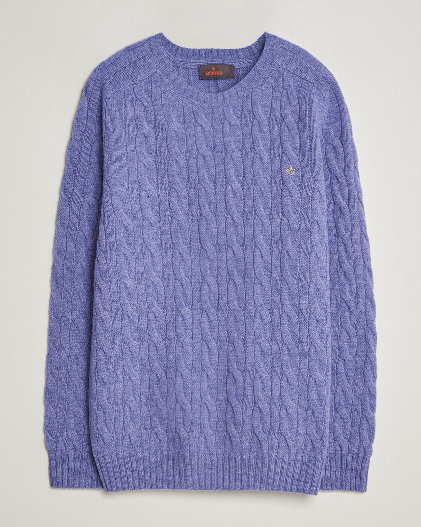 Morris Archard Cable Sweater Purple – Paars