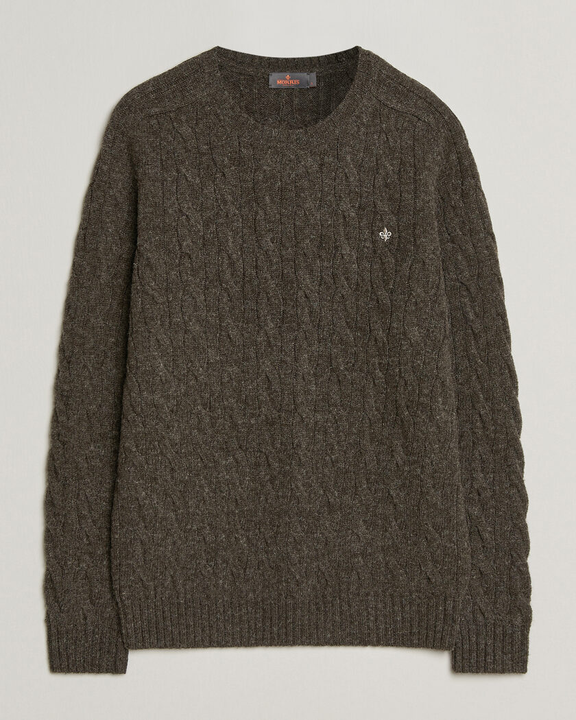 Morris Archard Cable Sweater Brown – Bruin