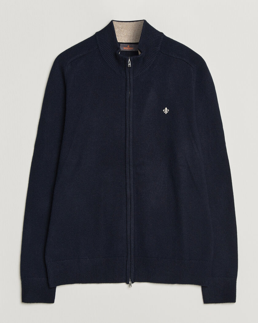 Morris Hertford Zip Cardigan Navy – Blauw