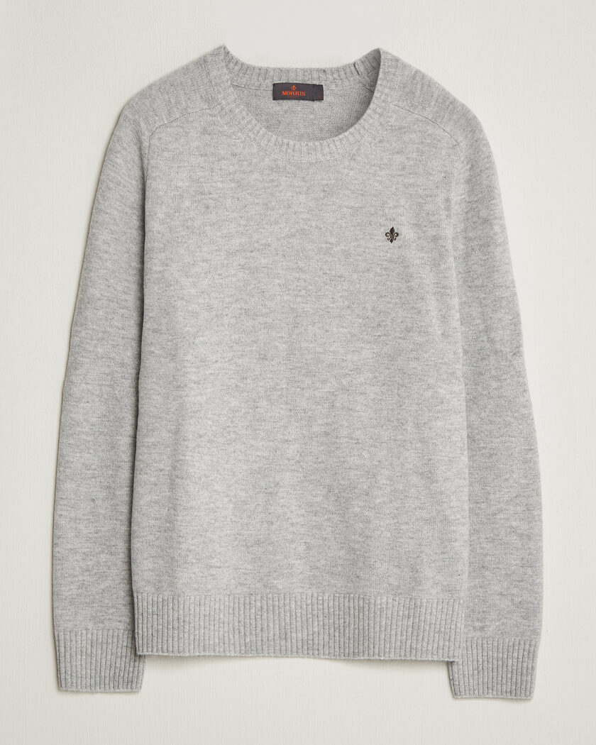 Morris Hertford Lambswool Crew Neck Grey – Grijs