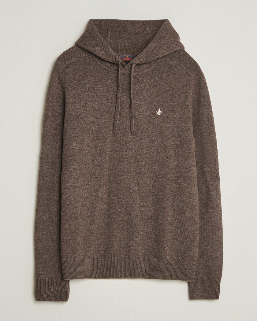 Morris Hertford Lambswool Hoodie Brown – Bruin