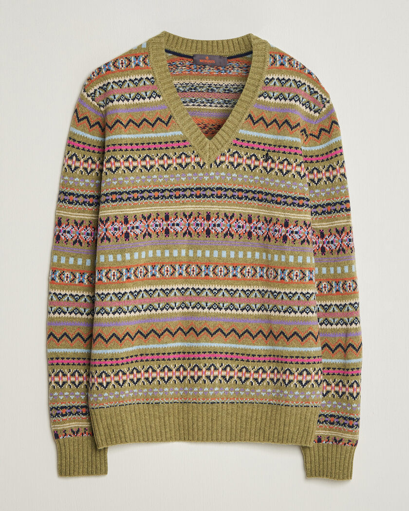 Morris Tavish V-Neck Olive – Groen
