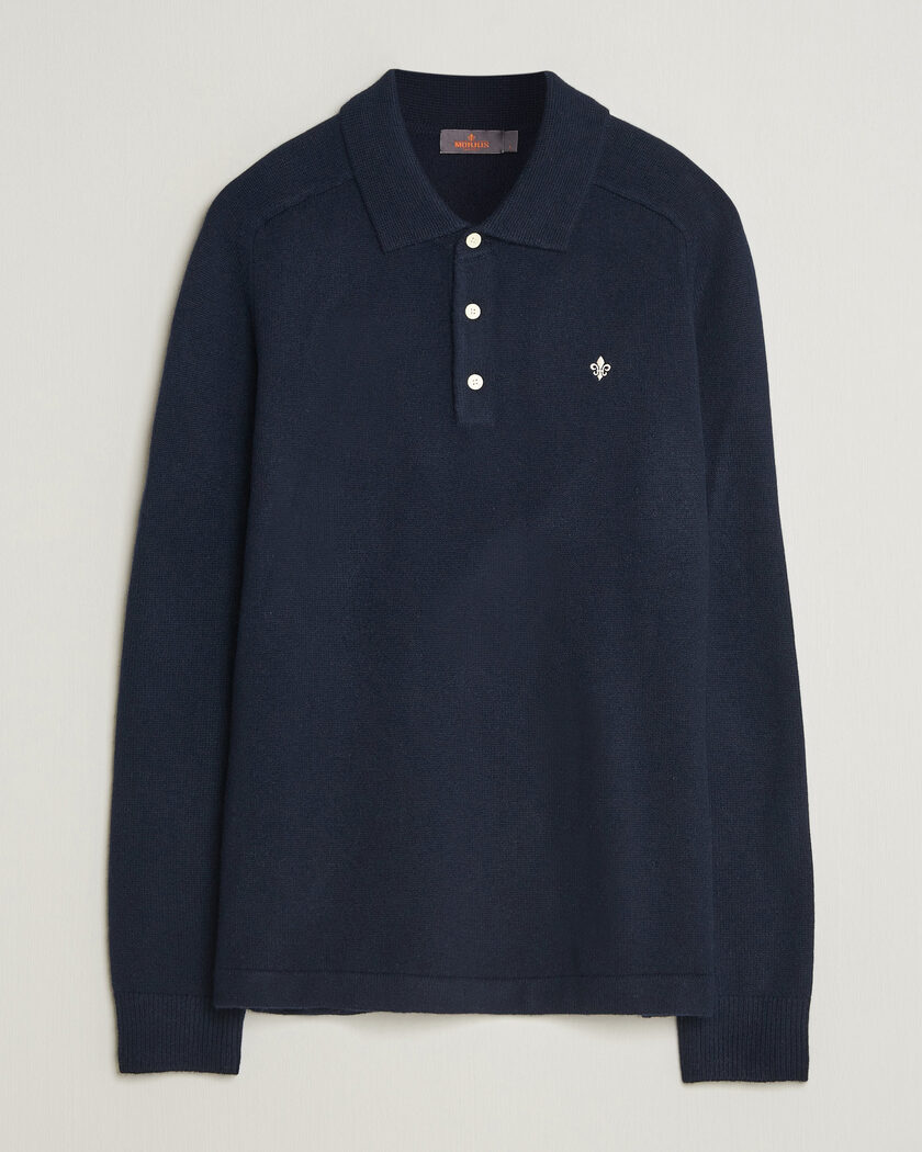 Morris Hetford Knitted Polo Navy – Blauw