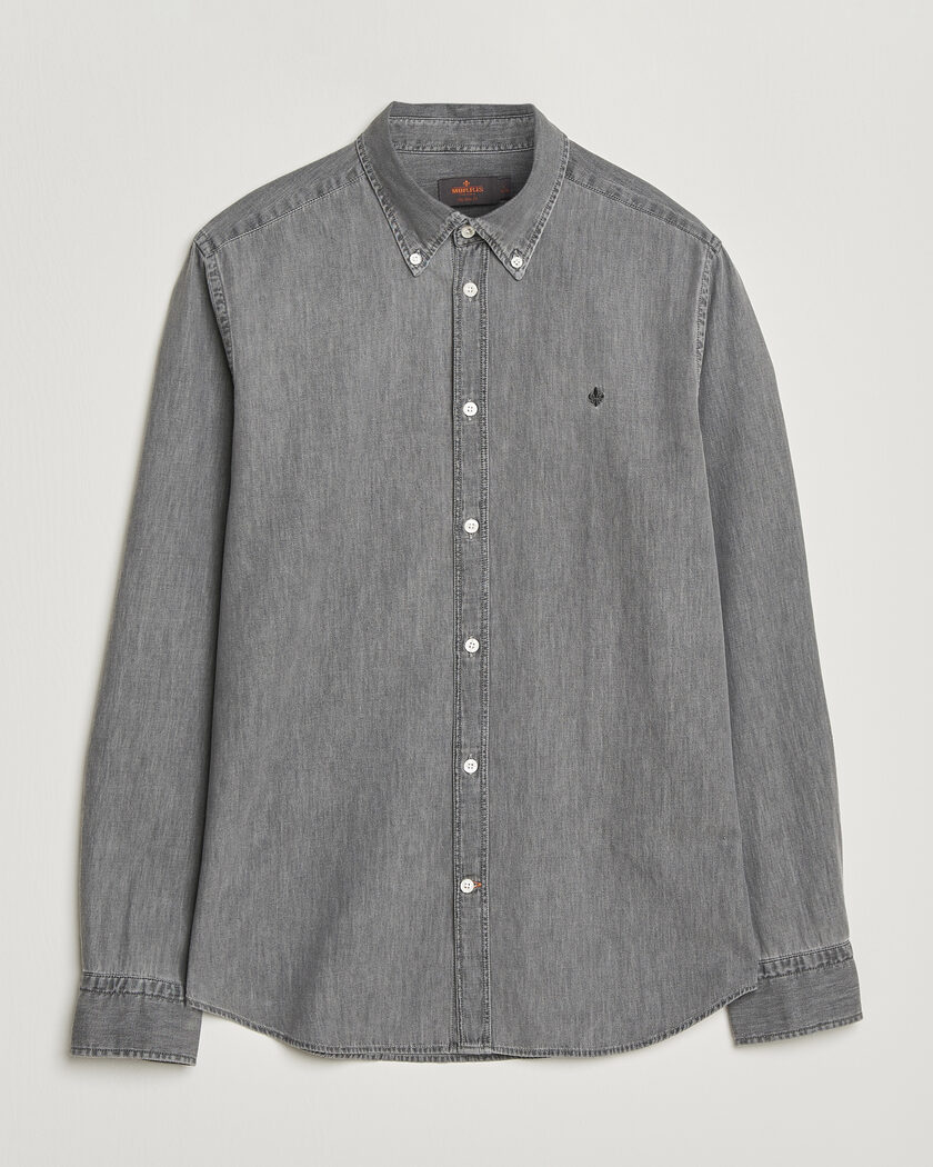 Morris Light Denim Shirt Grey – Grijs