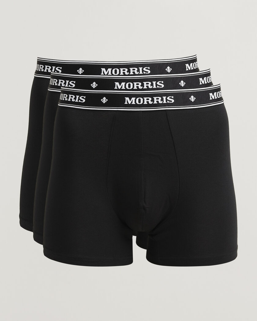 Morris Boxer Brief 3-Pack Black – Zwart