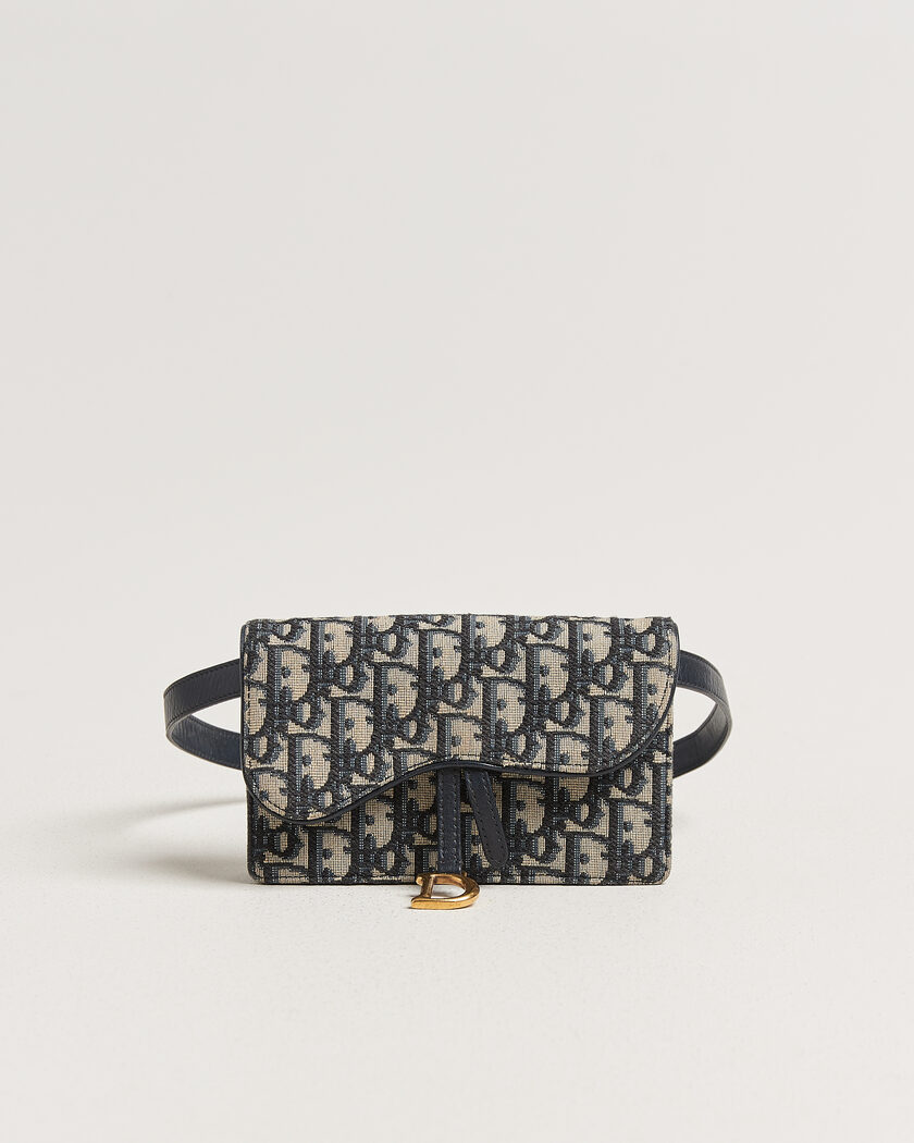 Dior Pre-Owned Saddle Rectangular Belt Bag Blue – Blauw