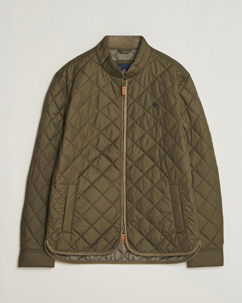 Morris Teddy Quilted Jacket Olive – Groen