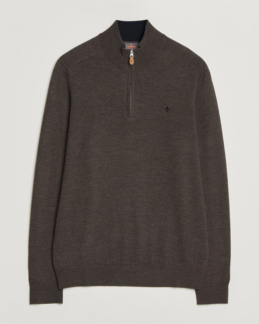 Morris John Merino Half Zip Brown – Bruin