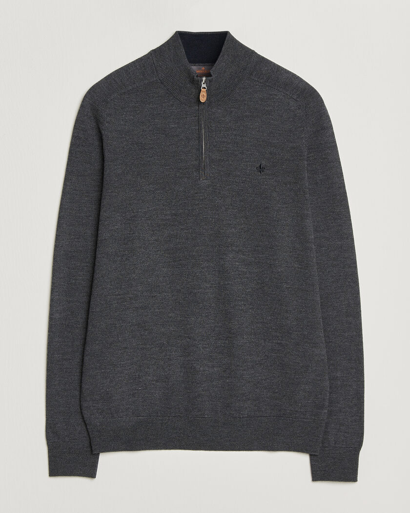 Morris John Merino Half Zip Grey – Grijs