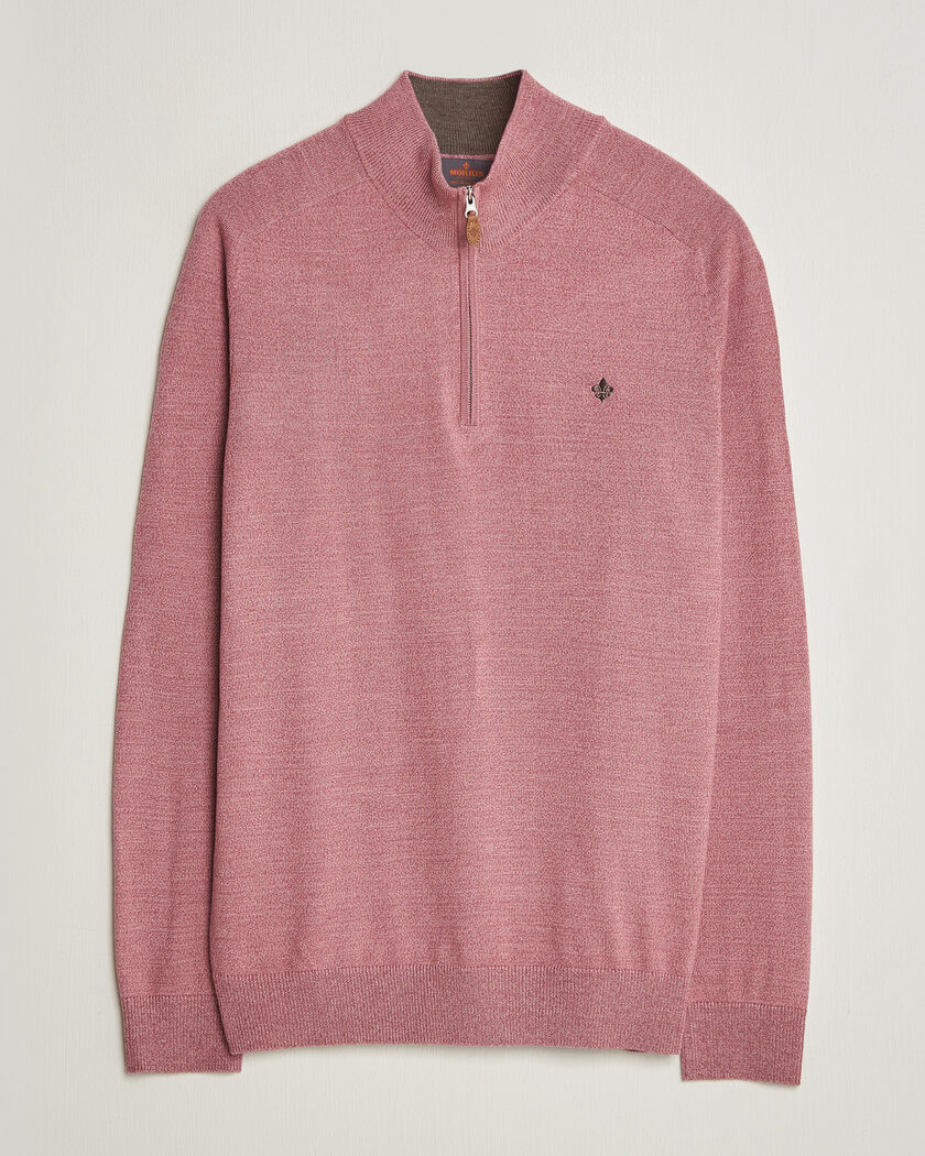 Morris John Merino Half Zip Cerise – Roze