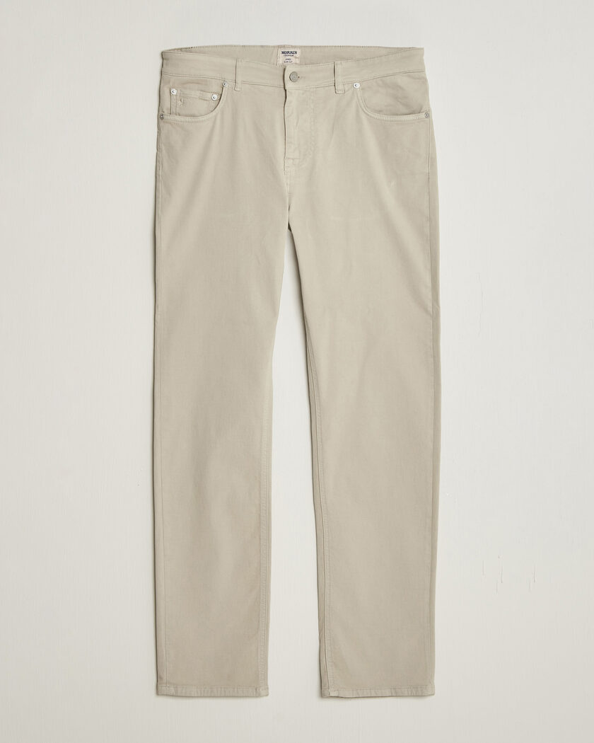 Morris James Brushed 5-Pocket Pant Khaki – Beige