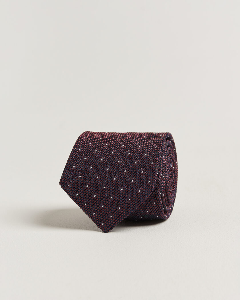 Amanda Christensen Silk Grenadine Dot 8cm Tie Wine – Rood