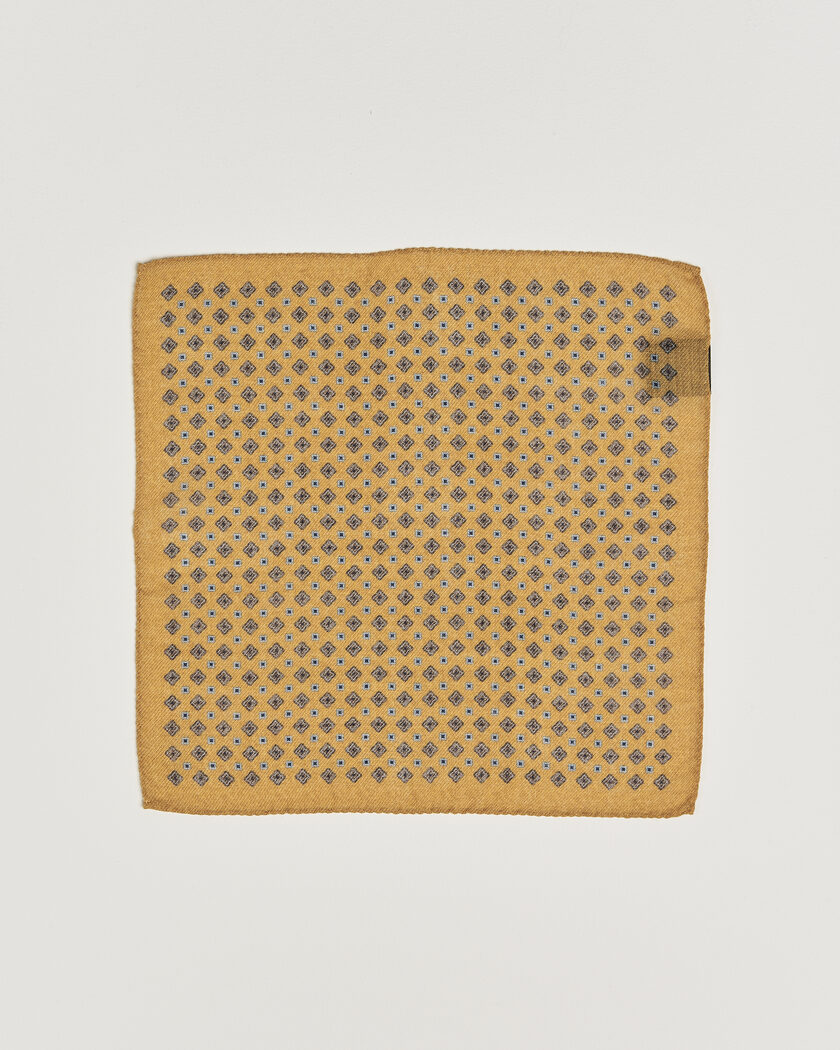  Amanda Christensen Wool Flower Pocket Square Yellow – Geel