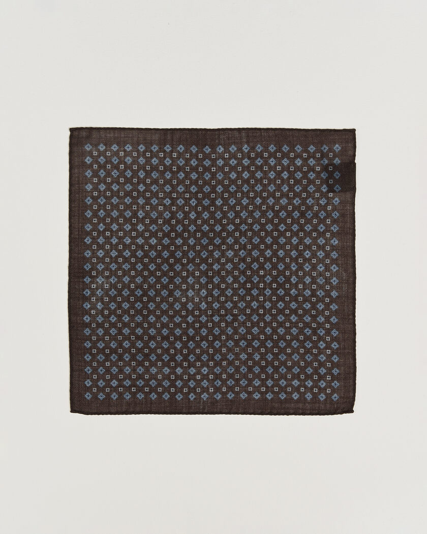 Amanda Christensen Wool Flower Pocket Square Brown – Bruin
