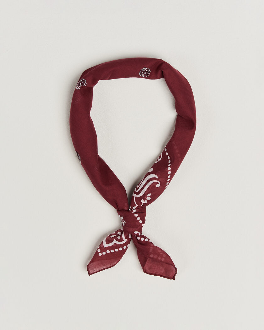 Amanda Christensen Cotton Voile Printed Flower Bandana Wine – Rood