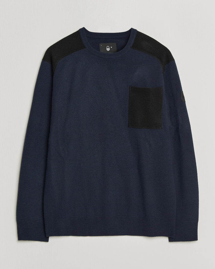 Sail Racing Spine Wool Knitted Sweater Dark Navy – Blauw