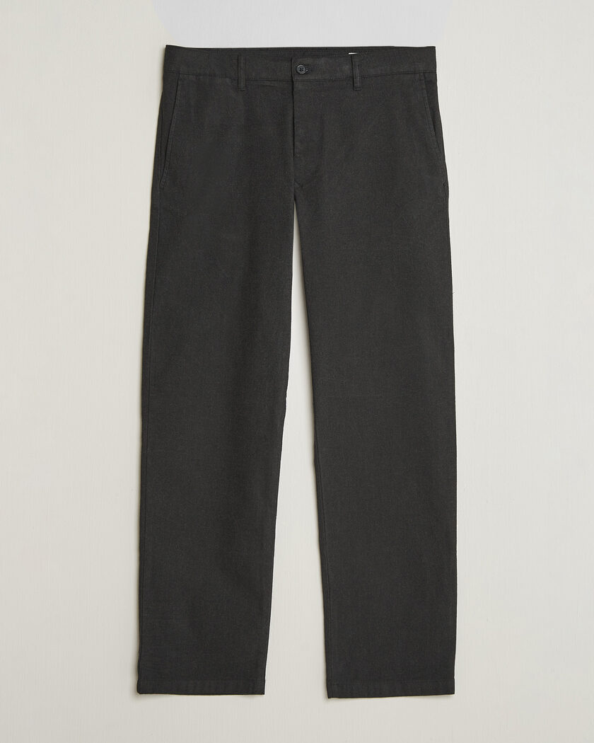 NN07 Aden Brushed Cotton Trousers Black Multi – Zwart