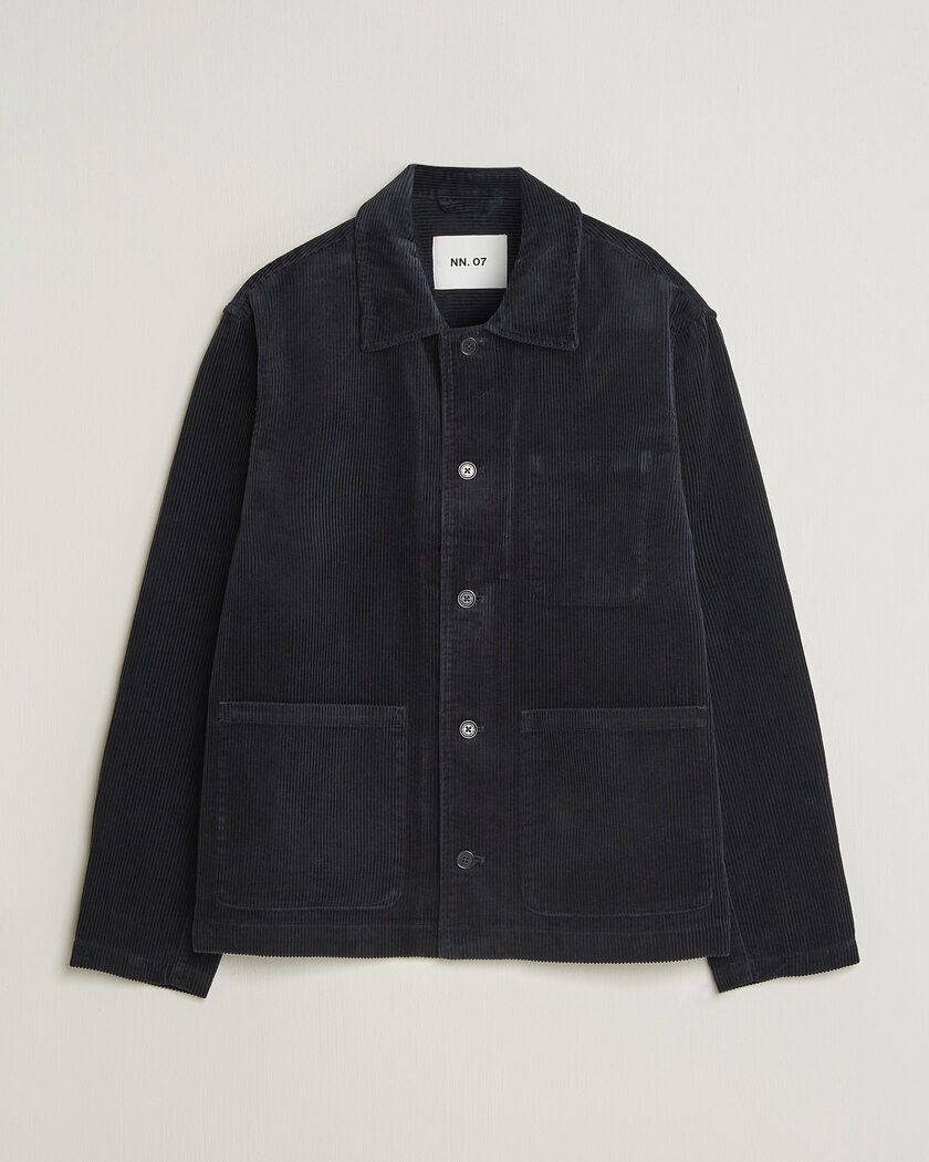 NN07 Morgan Corduroy Overshirt Deep Navy – Blauw