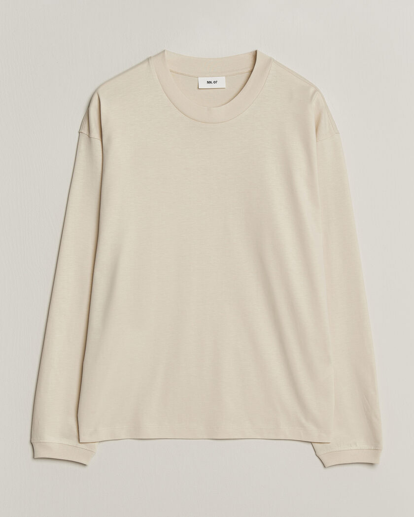 NN07 Lionel Suvin Cotton Long Sleeve T-Shirt Ivory – Wit