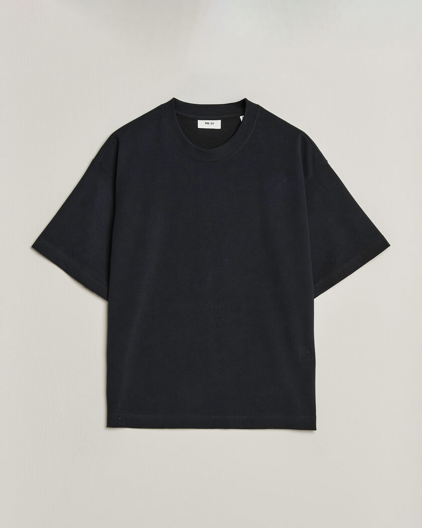 NN07 David Heavy Crew Neck T-Shirt Black – Zwart
